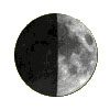 image of the last quarter moon waning