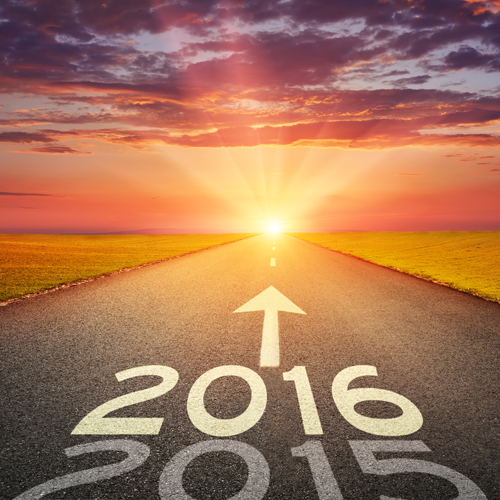 image of the road showing moving from the year 2015 to 2016
