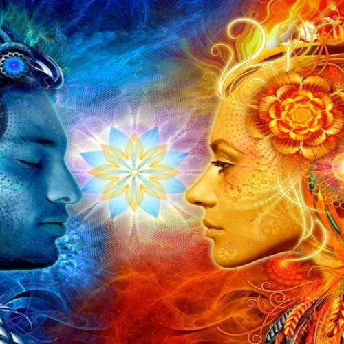 image of a woman and man connecting on a spiritual level