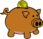 image of a gold piggy bank