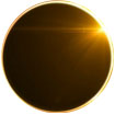 a bright yellow and black solar eclipse