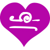 libra star sign symbol on a bright pink heart