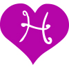 pisces star sign symbol on a bright pink heart