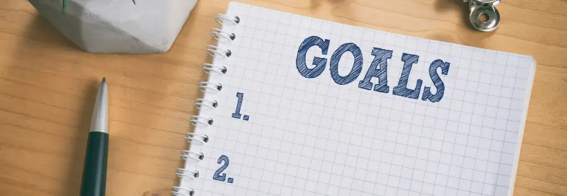 A journal where you can write down your goals to stay motivated