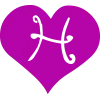 pisces star sign symbol on a bright pink heart