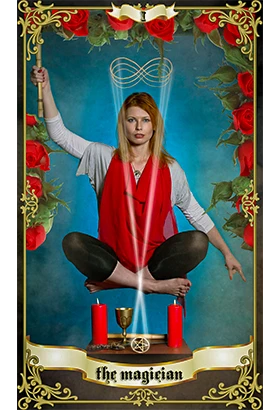 The Magician tarot card symbolising manifestation, personal power and focused intention