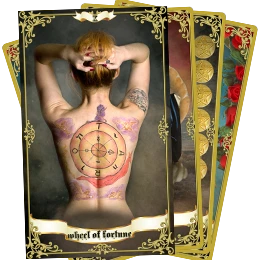 Wheel of Fortune tarot card featuring a symbolic wheel design, representing fate, cycles, sudden change and destiny shifts influencing astrology themes in 2026.